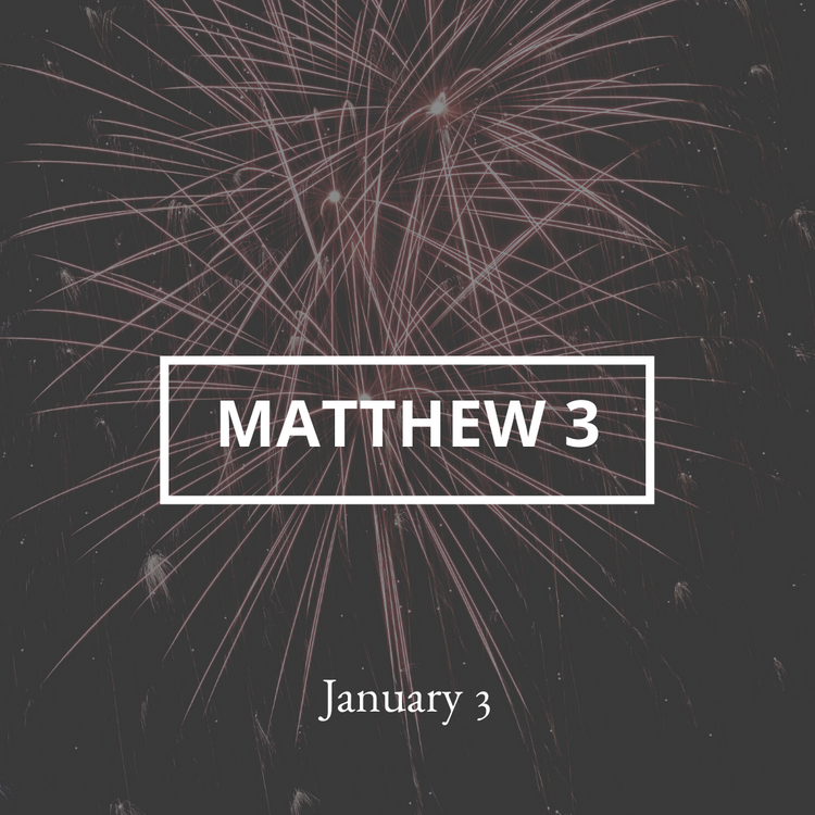 January 3: Matthew 3