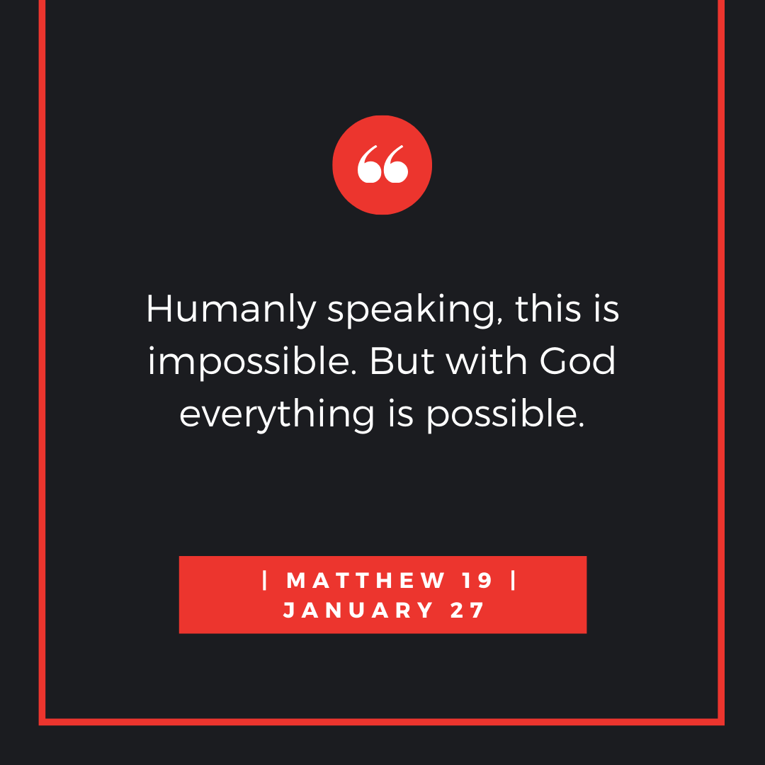 January 27: Matthew 19