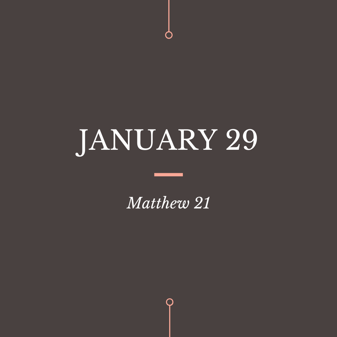 January 29: Matthew 21