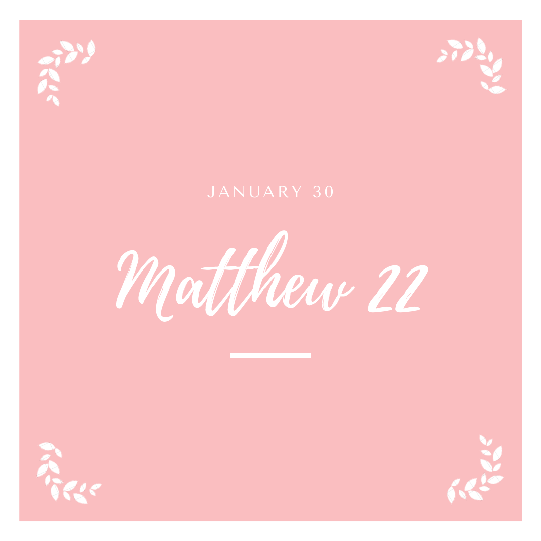 January 30: Matthew 22
