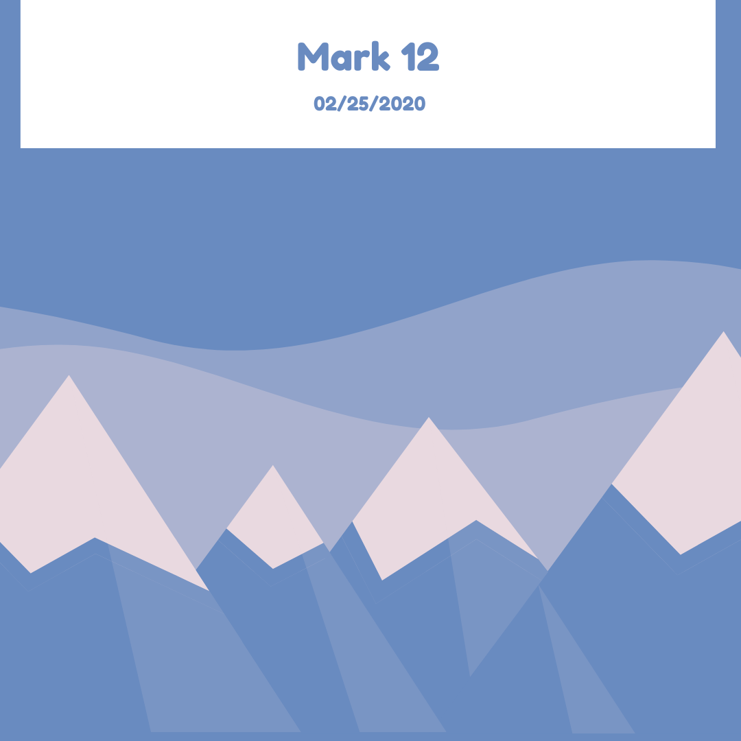 February 25: Mark 12