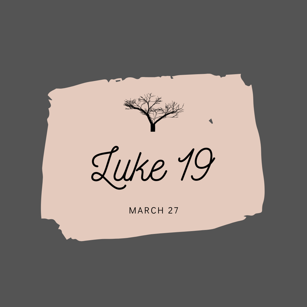 March 27: Luke 19