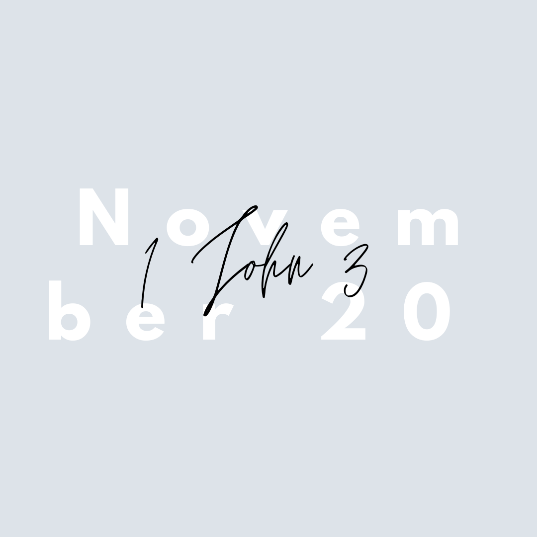 November 20: 1 John 3